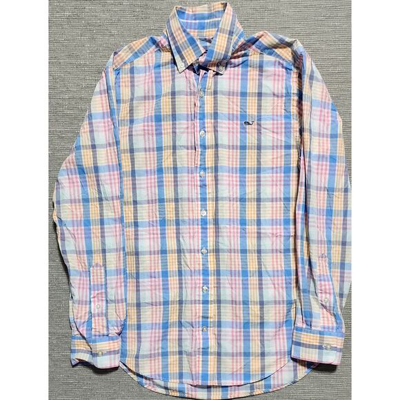 Vineyard Vines Other - Vineyard Vines Men’s Slim Fit Whale Shirt Small Pastel Plaid Button Down